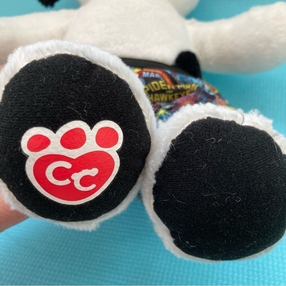 Build-A- Bear White and Black Puppy W/ Marvel Superhero Shorts - Picture 7 of 8
